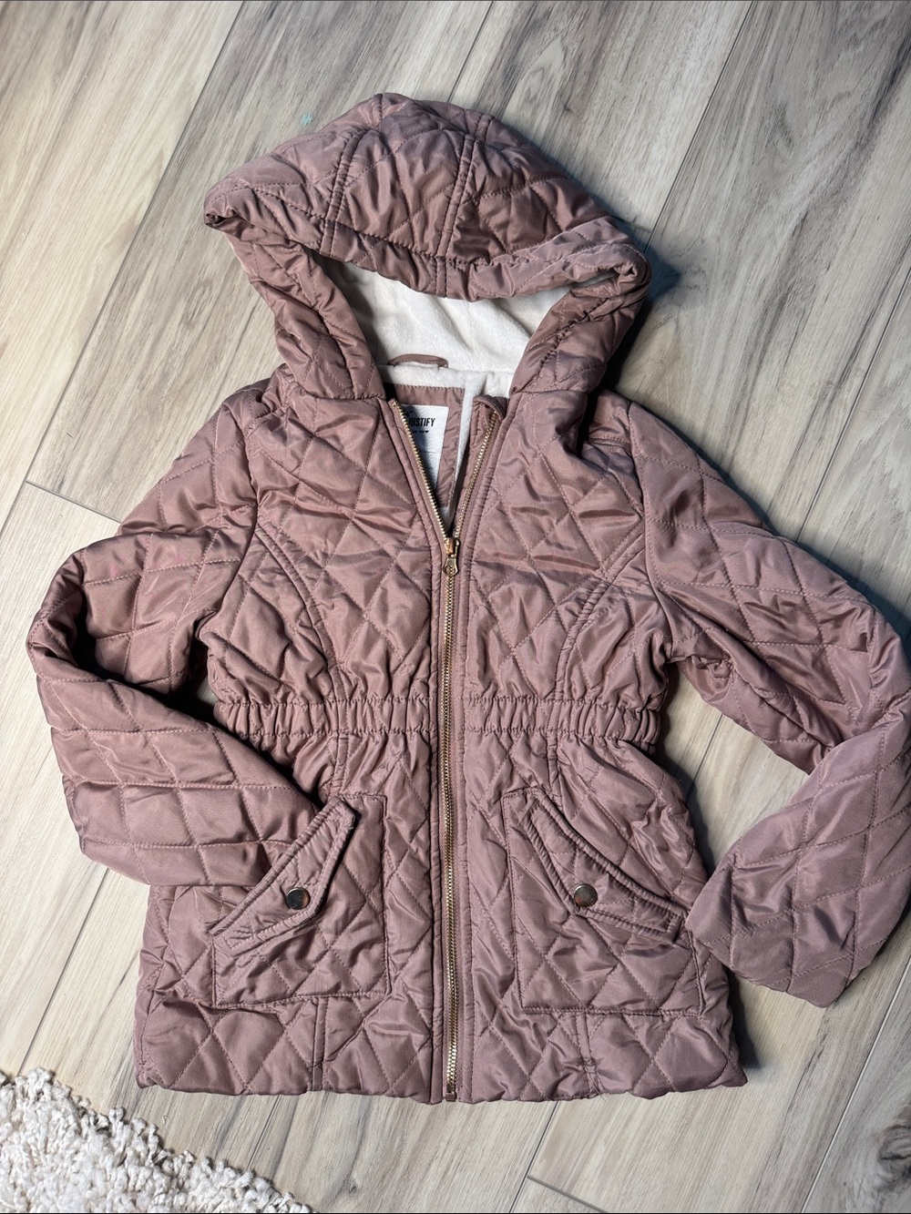 Muave quilted coat